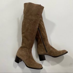 Migliorini Brown Suede Leather Heeled Boots Italy